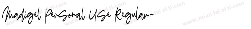 Madigel Personal Use Regular字体转换